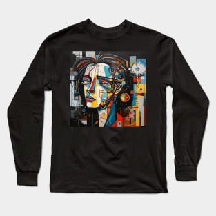 Artsy Picasso Style Woman Long Sleeve T-Shirt